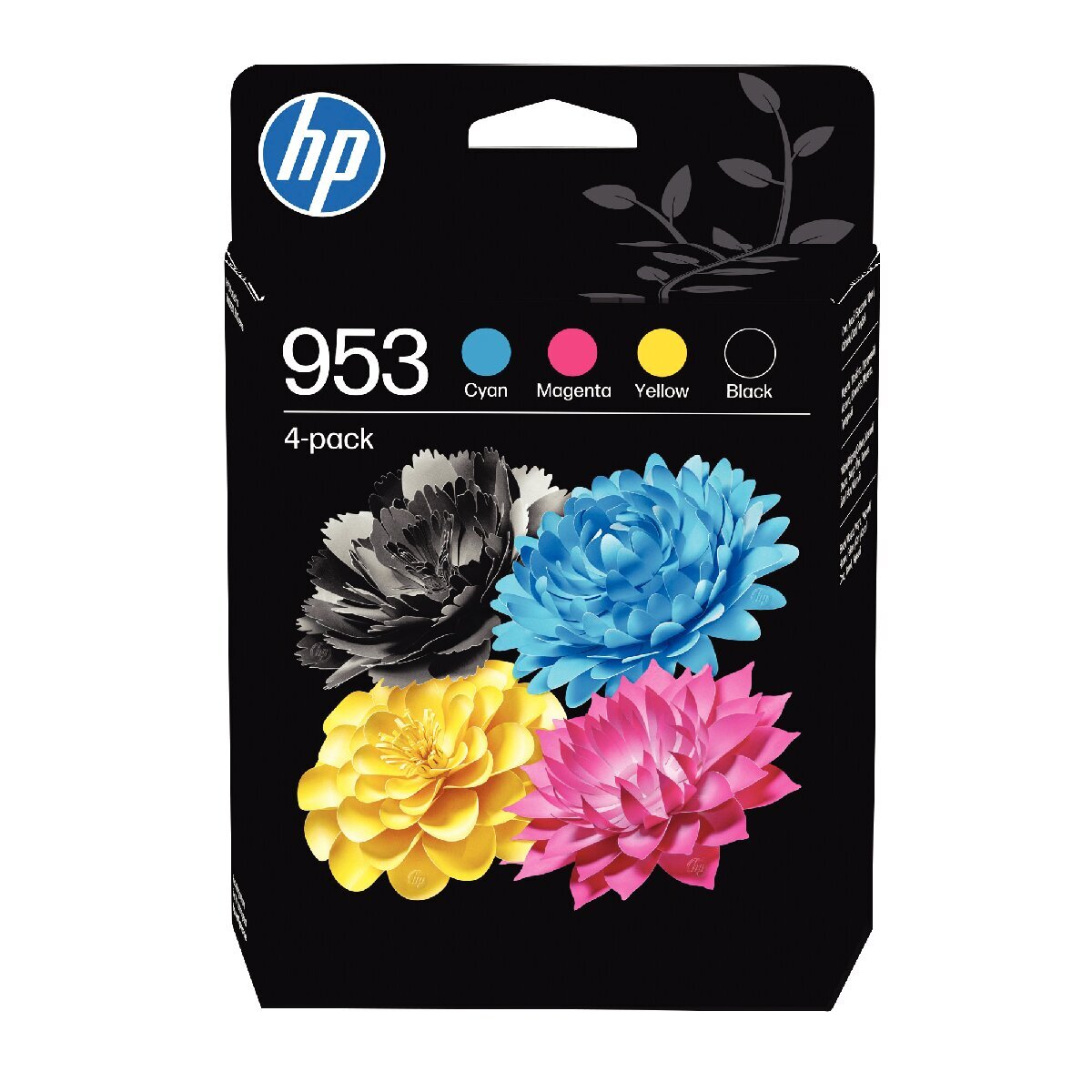 HP 953 pack de 4 cartouches d'encre noire, cyan, magenta et jaune authentiques (6ZC69AE)