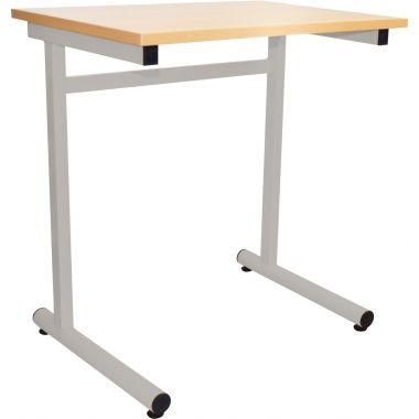 Table fixe 1 place 70x50cm T4 gris alu