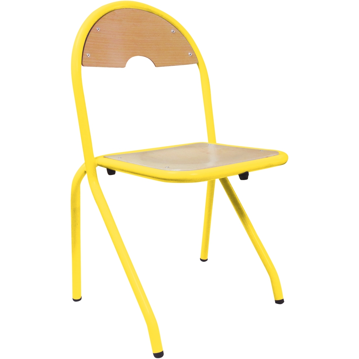 Chaise 4 pieds appui sur table T5 jaune