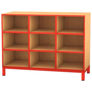 Meuble  9 cases rouge