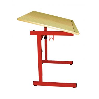 Table d'enfant à mobilité réduite monoplace 100x60cm T4 à T6 rouge