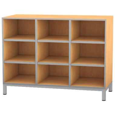 Meuble  9 cases gris alu