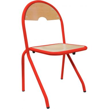 Chaise 4 pieds appui sur table T5 rouge