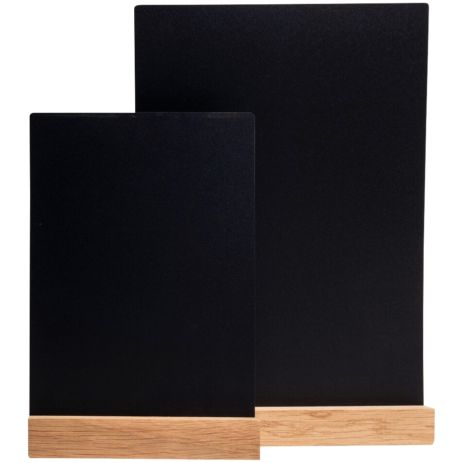 Porte menu ardoise sur pied en bois A5