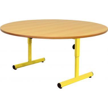Table diamètre 120cm T1 à T3 jaune
