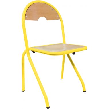 Chaise 4 pieds appui sur table T6 jaune