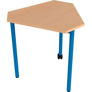 Table modulable 3 pieds 1 roulette taille 2 bleu