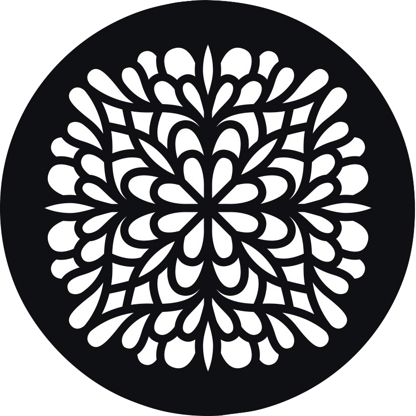 Lot de 12 pochoirs ronds Mandala