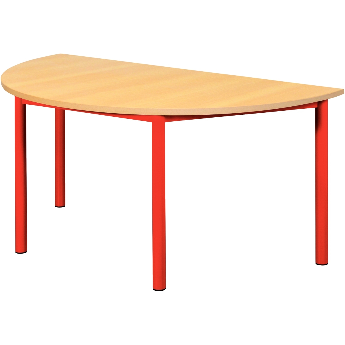 Table  1/2 lune 120x60cm T0 rouge