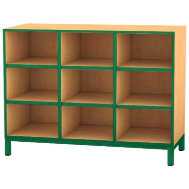 Meuble 9 cases vert