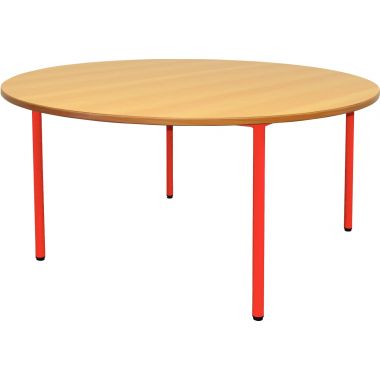 Table maternelle Ø120cm T0 rouge