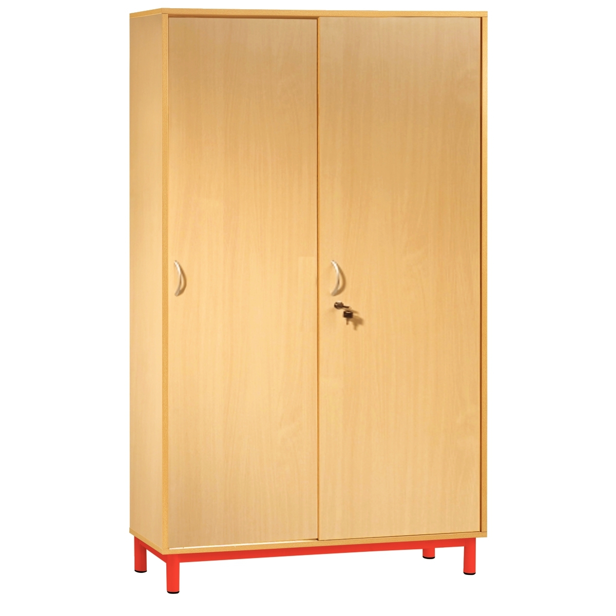Armoire haute portes coulissantes 180x120x42cm rouge