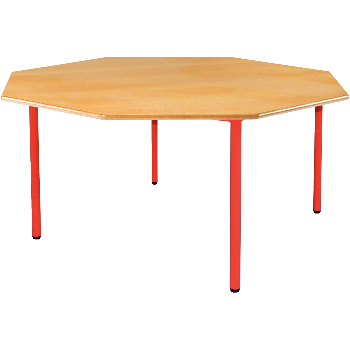 Table octogonale 4 pieds diamètre 120cm T2 rouge