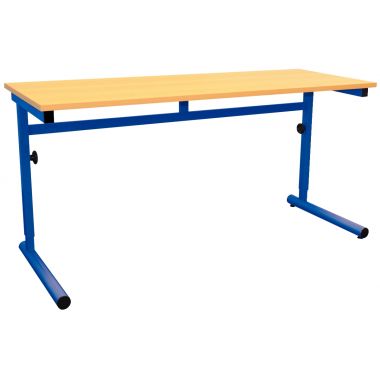 Table réglable 130x50cm T4 à T6 bleu