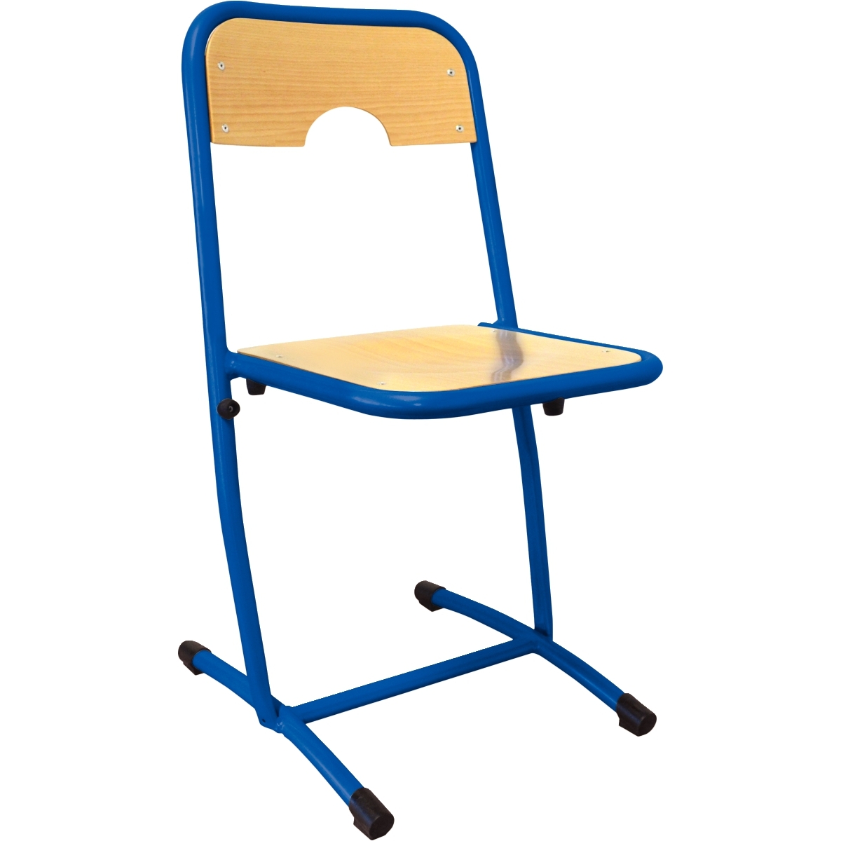 Chaise fixe appui sur table T4 bleu