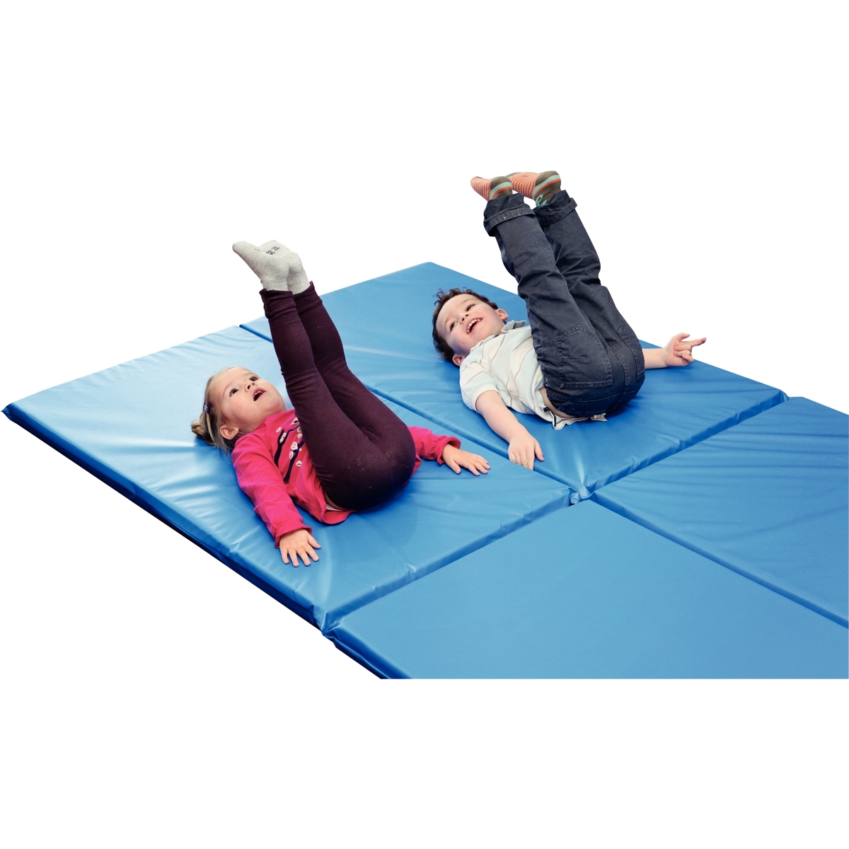Carton de 4 tapis de sport 120x60x5cm bleu
