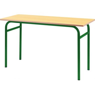 Table fixe 4 pieds 130x50cm T5 vert