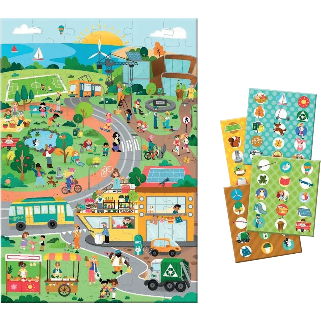 Puzzle d'observation 60 pièces, la ville verte