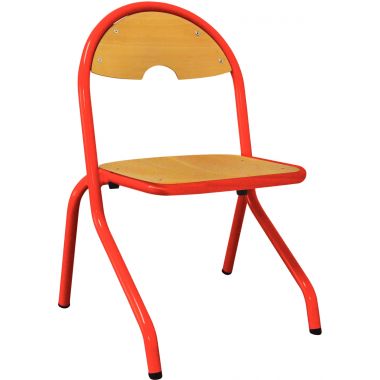 Chaise 4 pieds appui sur table T4 rouge