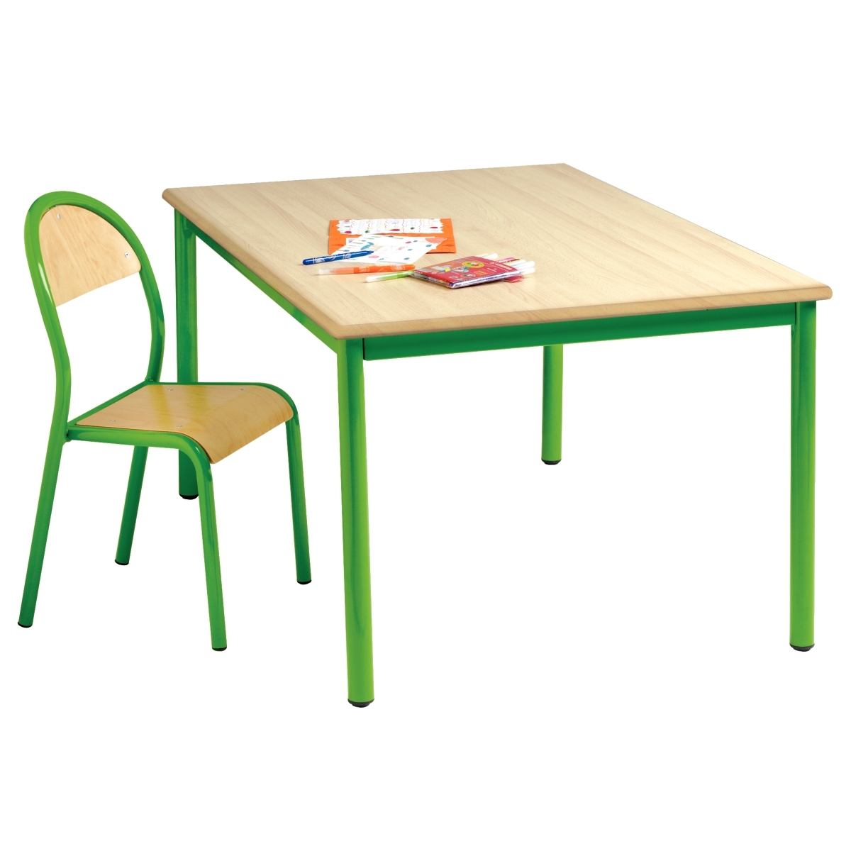 Table maternelle 120x60cm T3 vert