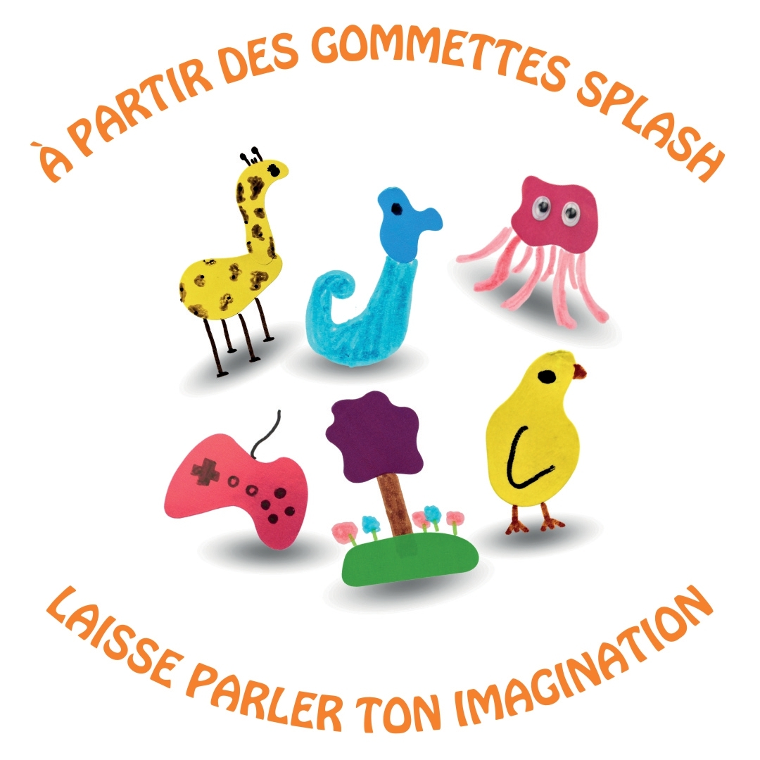 Pochette de 900 gommettes splash assorties