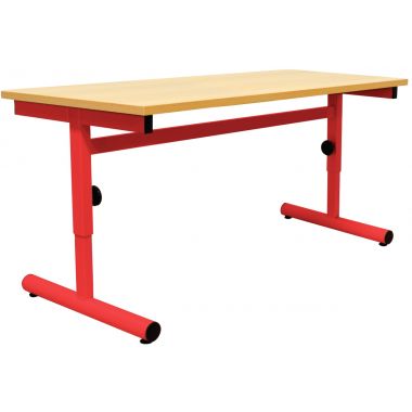 Table maternelle 120x80cm T1 à T3 rouge