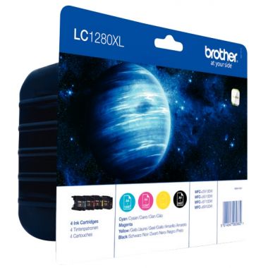 Brother NEPTUNE lot 4 cartouches encre NCMJ haute capacité authentique LC1280XLVALBP