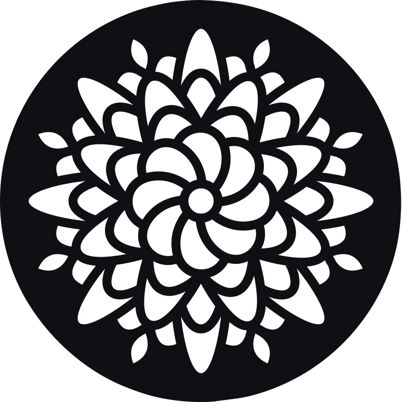 Lot de 12 pochoirs ronds Mandala