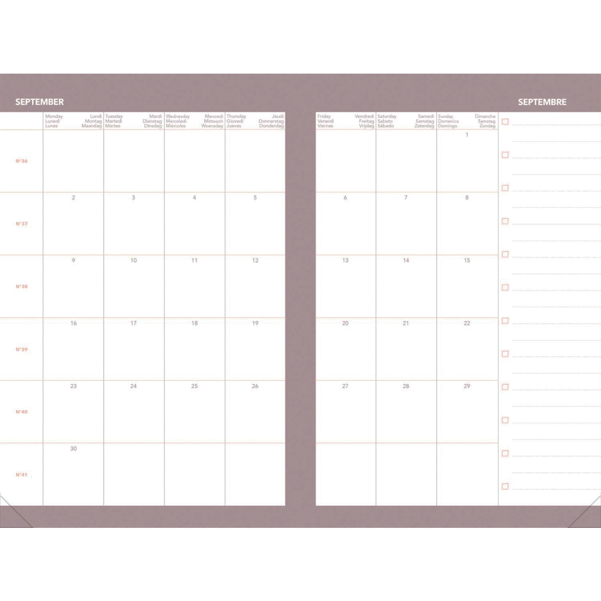 Agenda semestriel Théa 16x24cm bleu électrique