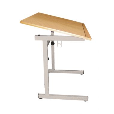 Table d'enfant à mobilité réduite monoplace 100x60cm T4 à T6 gris alu