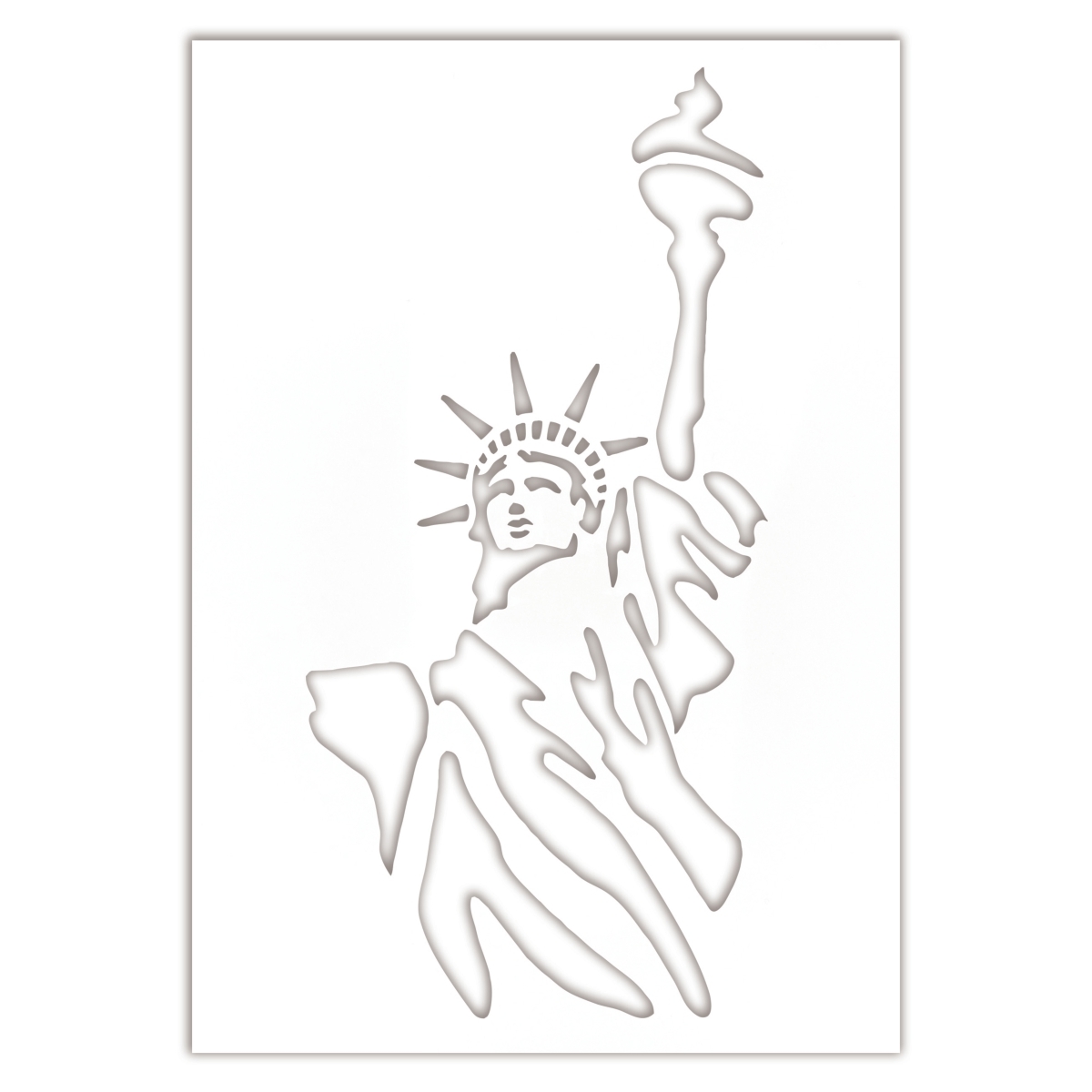 Lot de 6 pochoirs en plastique format A4, monuments du monde