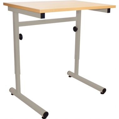 Table réglable 70x50cm T4 à T6 gris alu