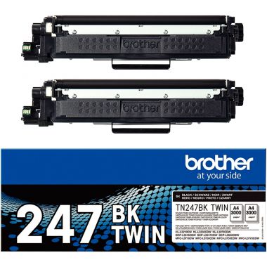 Brother TN247BKTWIN pack de 2 toners laser noir haute capacité authentique