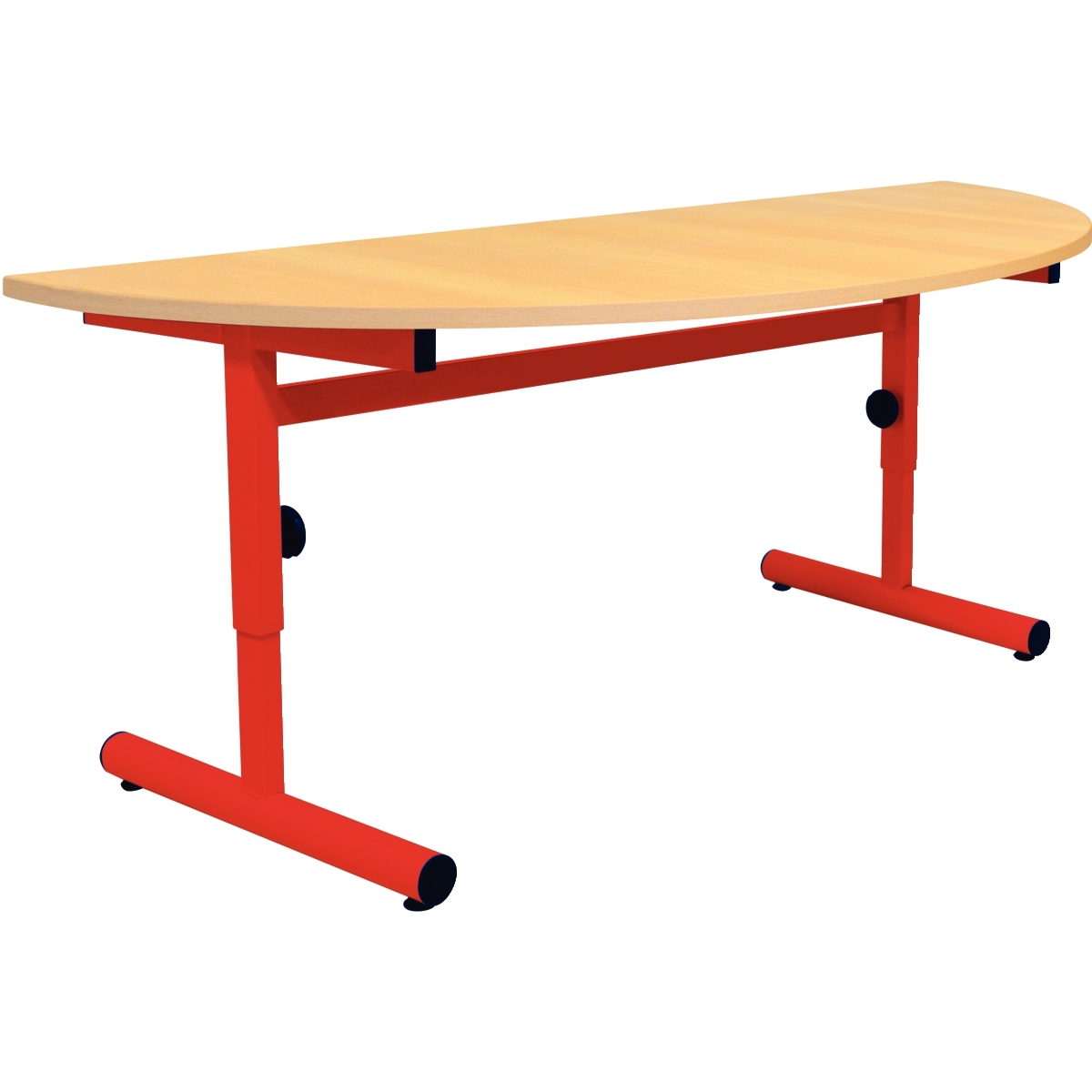 Table 1/2 lune 120x60cm T1 à T3 rouge