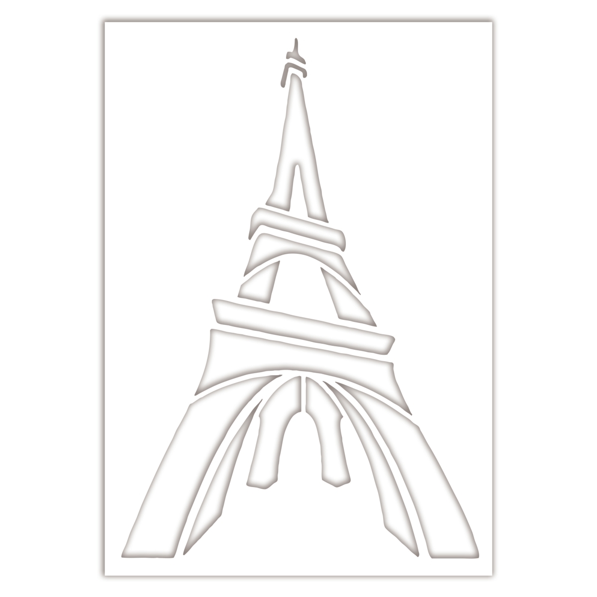 Lot de 6 pochoirs en plastique format A4, monuments du monde