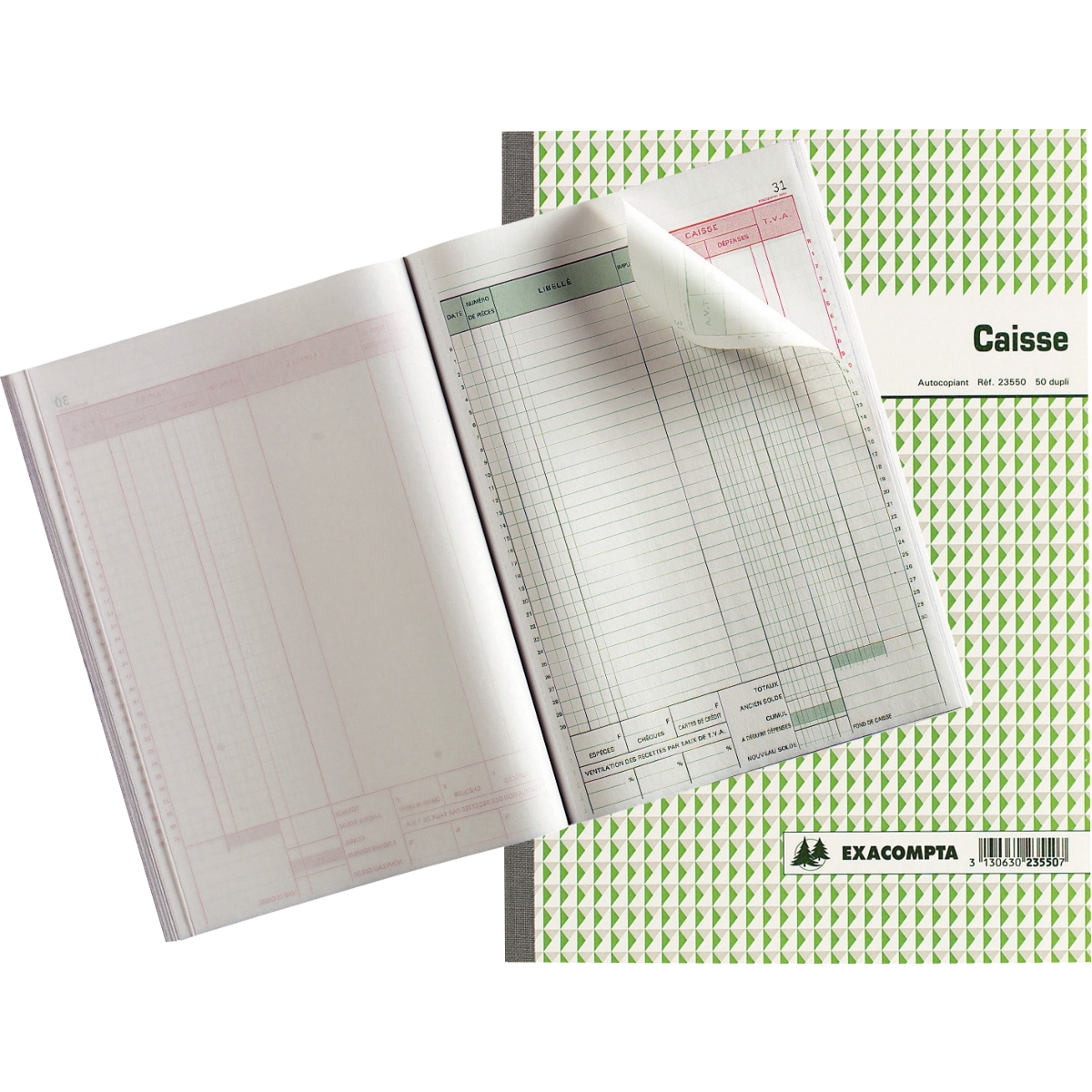 Exacompta Manifold Caisse - Carnet Autocopiant 50 Feuillets Numérotés A4 - Fabriqué En France