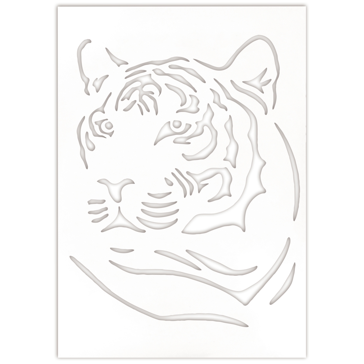 Lot de 6 pochoirs en plastique format A4, animaux sauvages