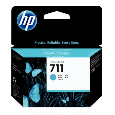 HP 711 cartouche d'encre cyan authentique (CZ130A)