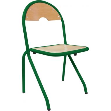 Chaise 4 pieds appui sur table T5 vert