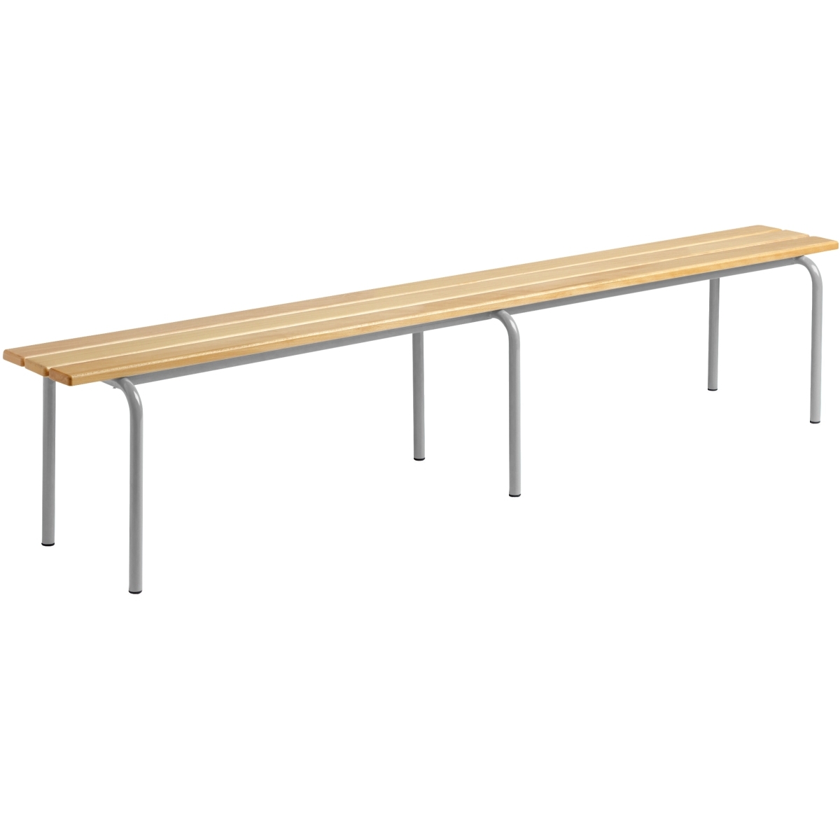 Banc sans dossier L160cm T2 gris alu