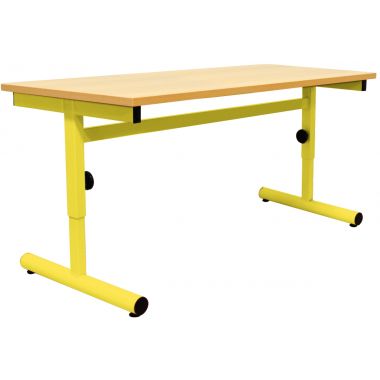 Table maternelle 160x80cm T1 à T3 jaune