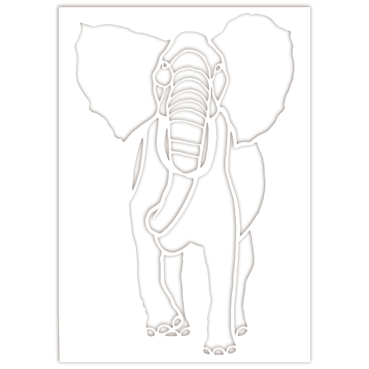 Lot de 6 pochoirs en plastique format A4, animaux sauvages