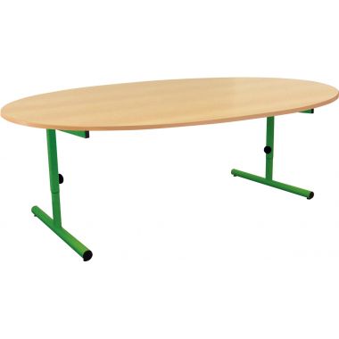 Table ovale 120x90cm T1 à T3 vert