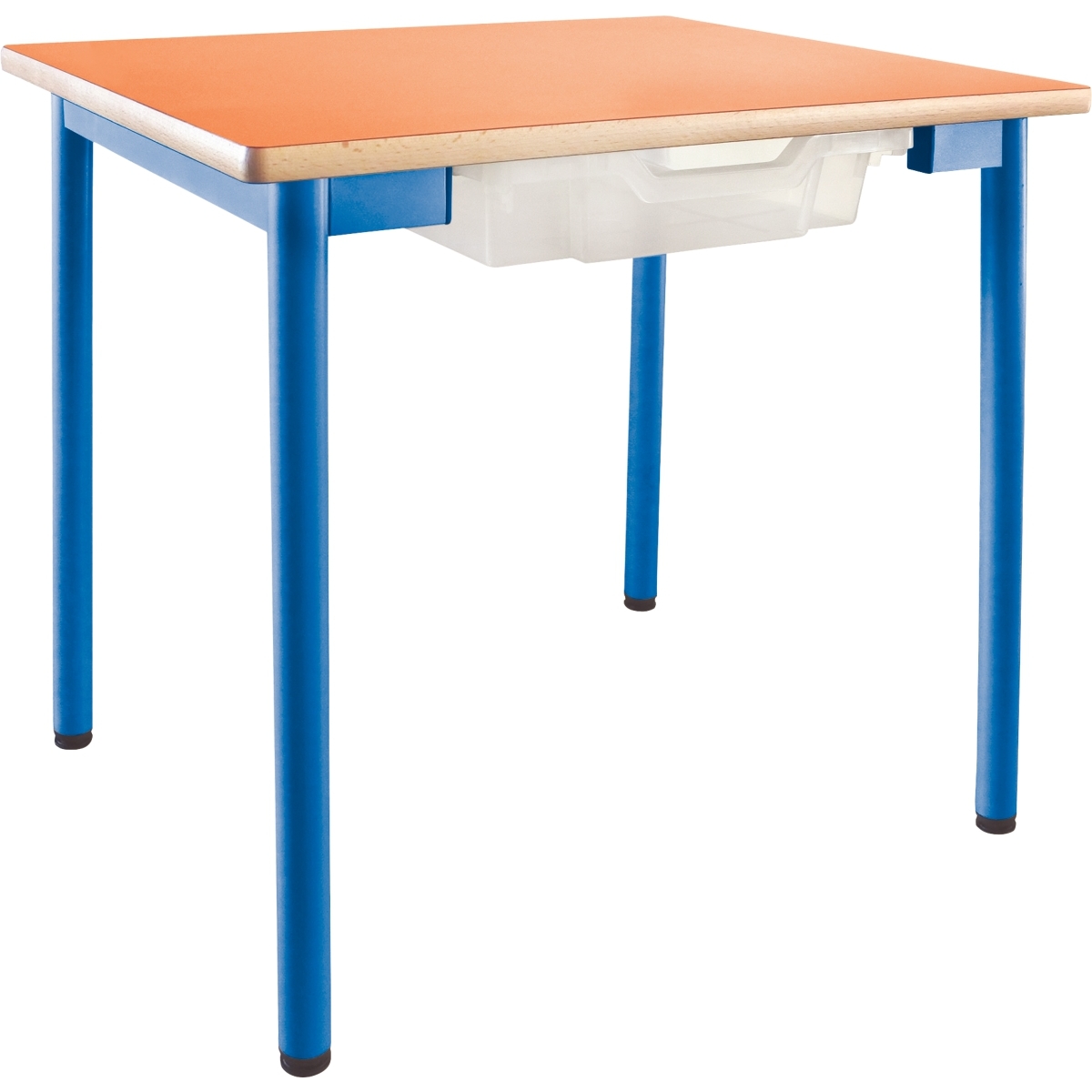Table maternelle + bac 60x50cm T2 bleu
