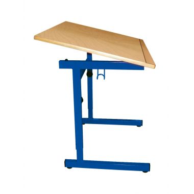 Table d'enfant à mobilité réduite monoplace 100x60cm T4 à T6 bleu