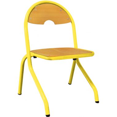 Chaise 4 pieds appui sur table T2 jaune