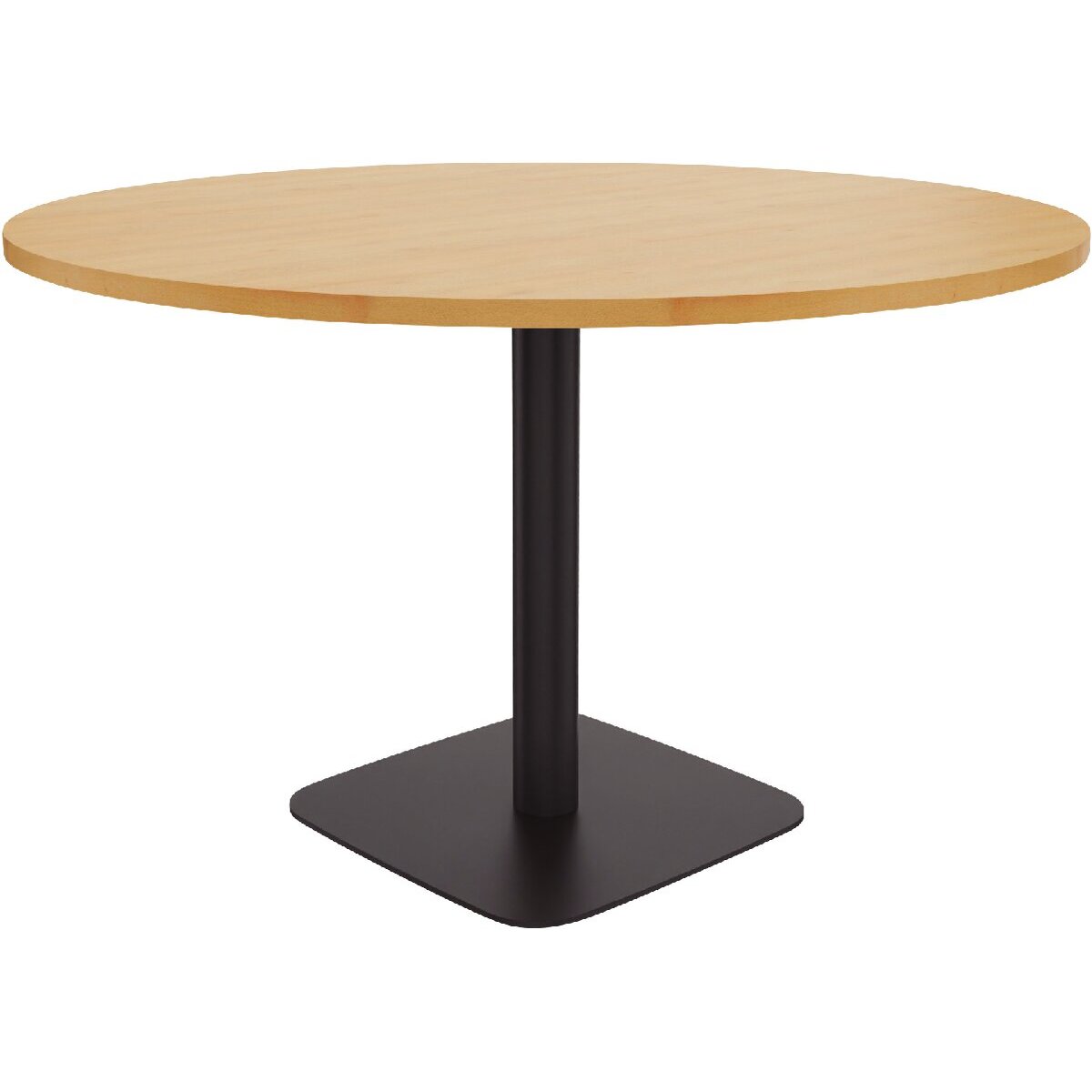 Table ronde Ø120cm épaisseur 25 plateau hêtre clair/piètement anthracite
