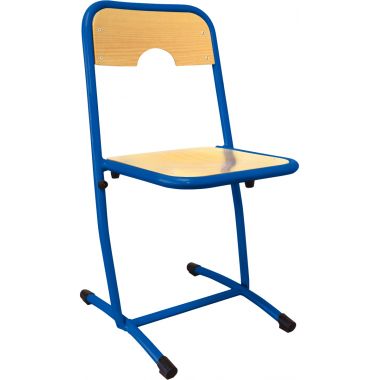 Chaise fixe appui sur table T5 bleu